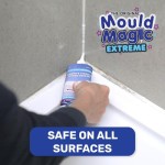 Powerful mold remover gel formula, 120g tube, suitable for faucets, sinks, tile grout, and windows.